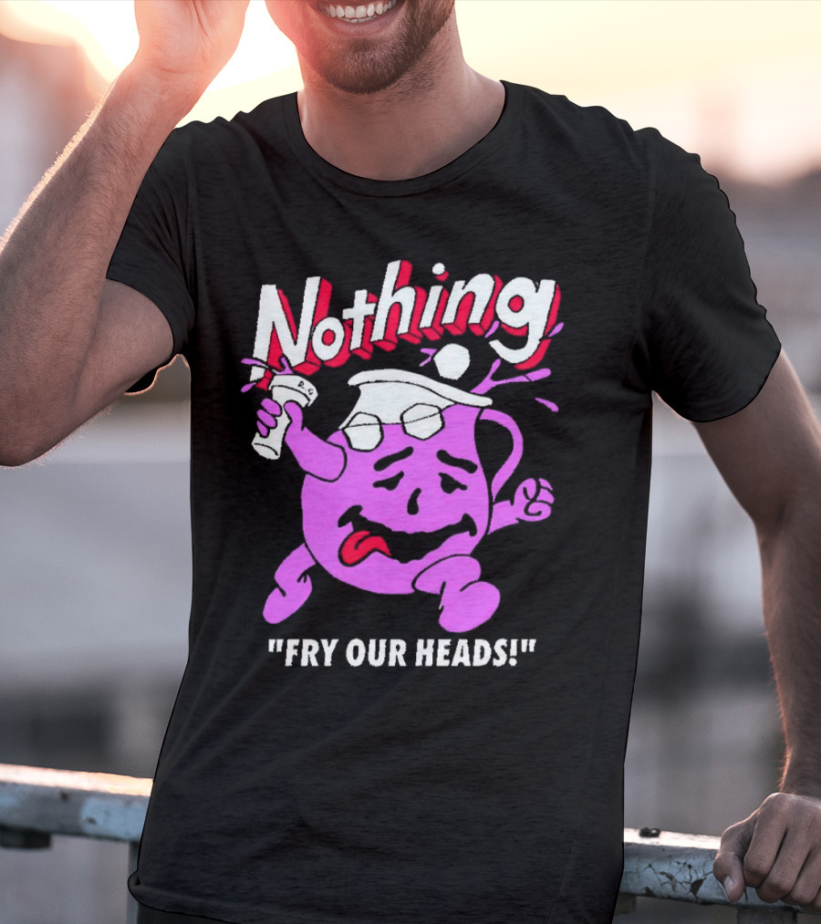 Nothing Fry Our Heads Purple Pitcher Character T-Shirt