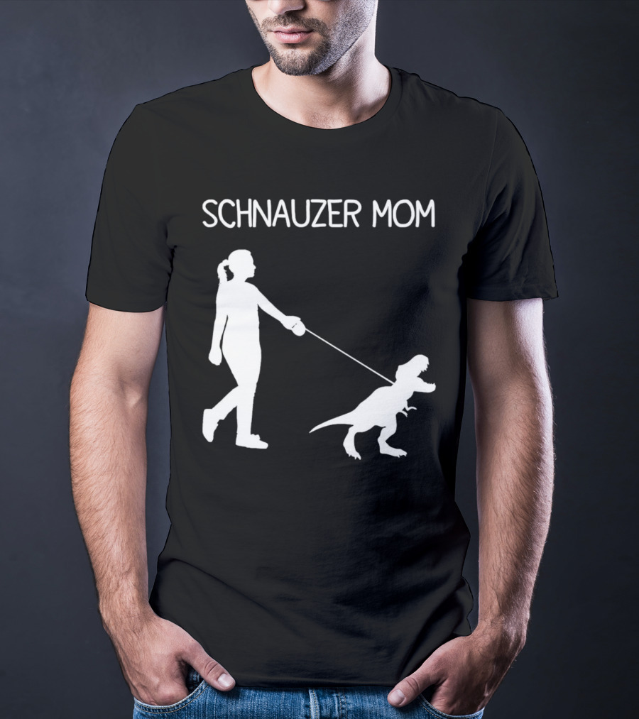 SCHNAUZER MOM T-REX WALKING T-Shirt