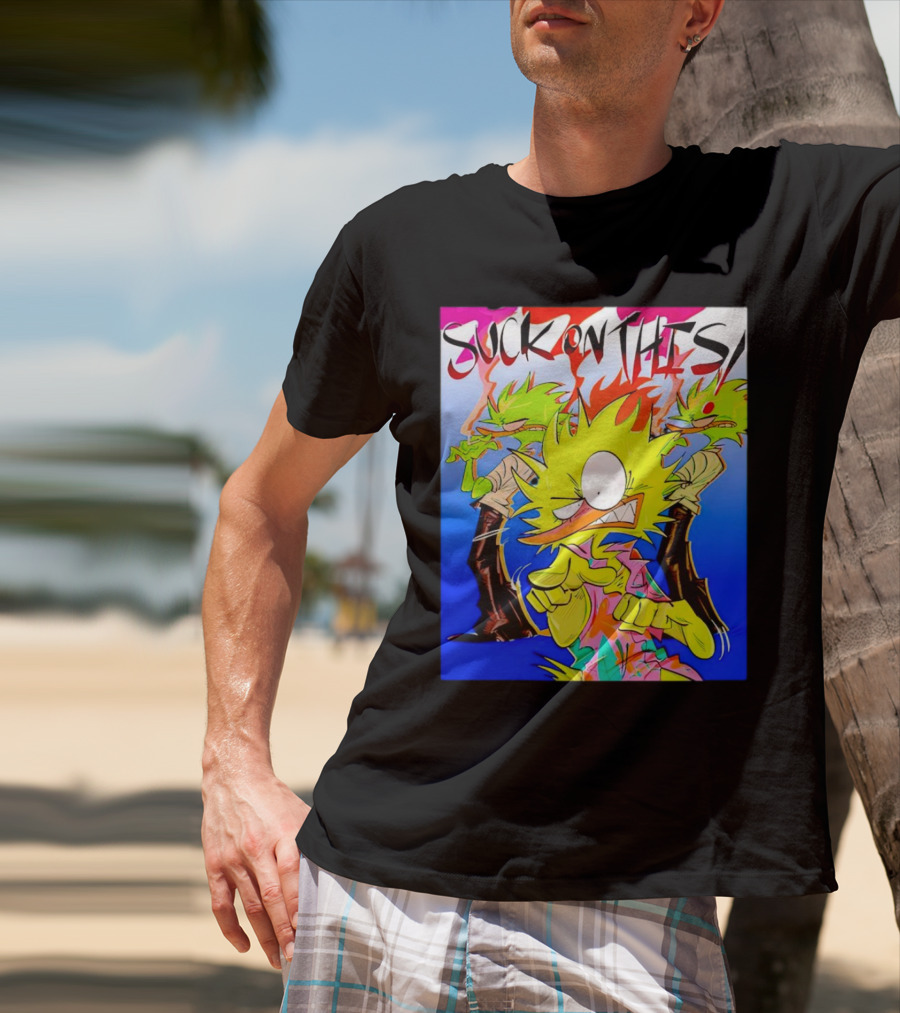 Suck On This Rugrats Reptar And Chuckie Cartoon T-Shirt