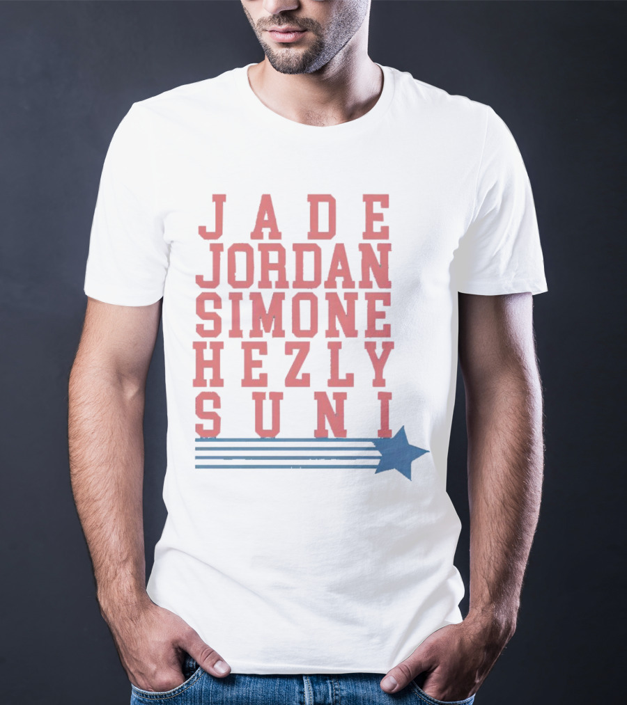 Jade Jordan Simone Hezly Suni Star Lines Sports T-Shirt