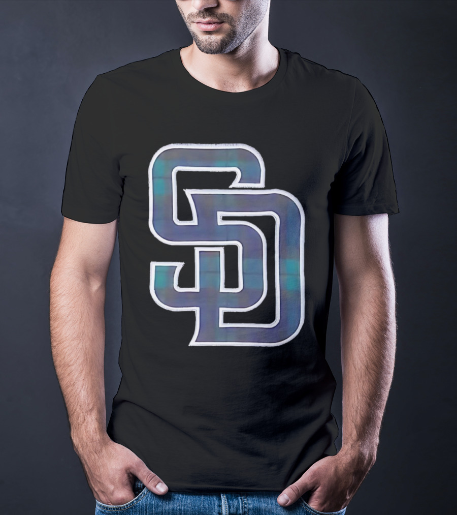 San Diego Padres SD Emblem With Bold Interlocking Letters T-Shirt