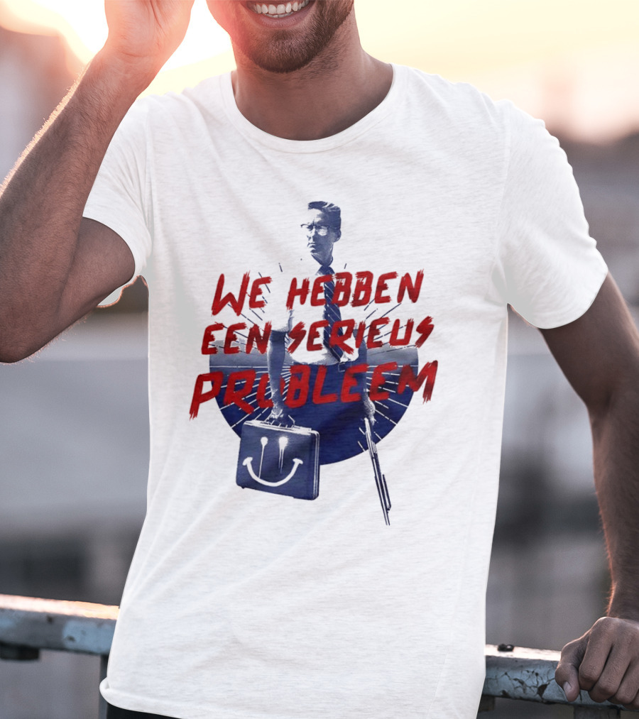 We Hebben Een Serieus Probleem Smiley Bag Man In Shadow T-Shirt