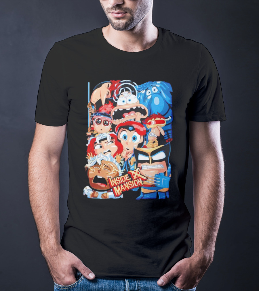 Inside X Mansion Inside Out 2 X-Men Mashup T-Shirt