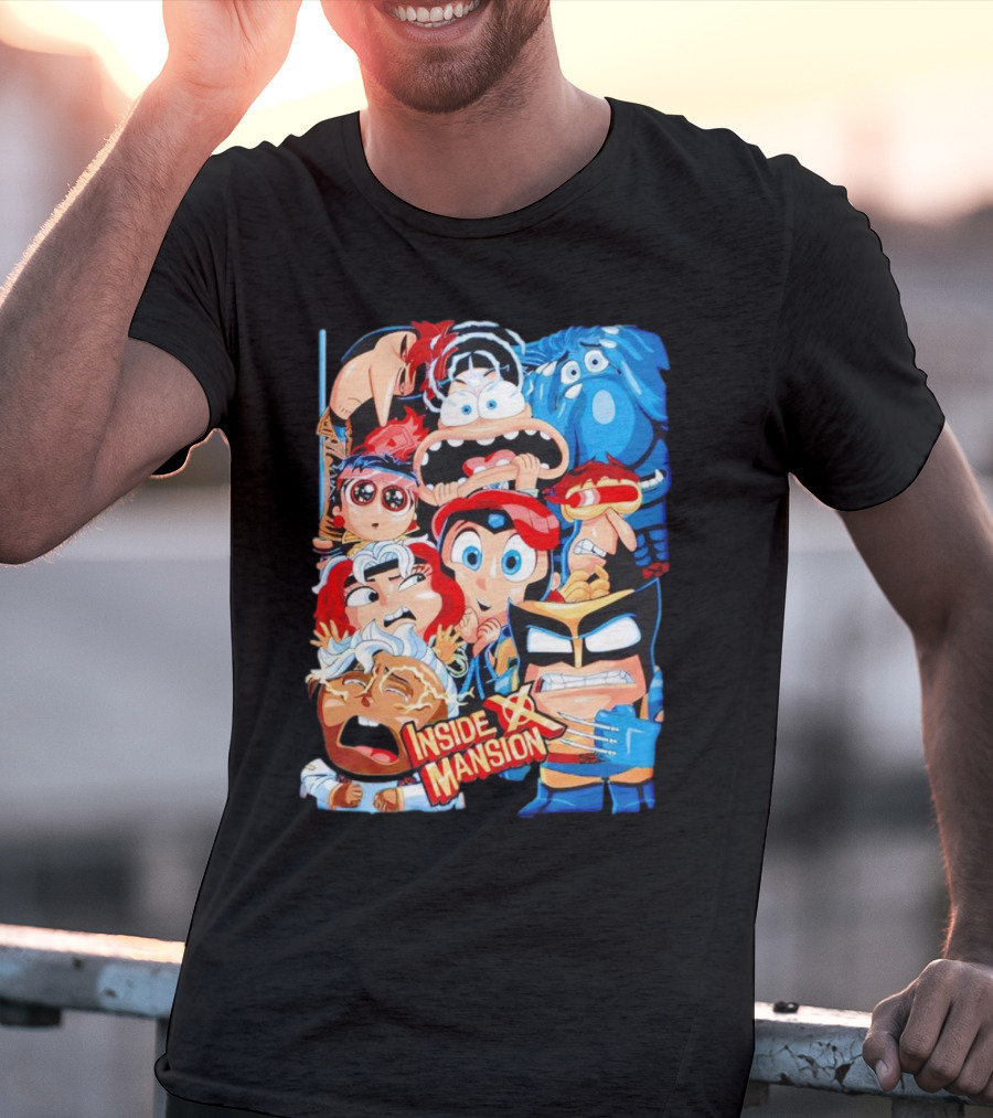 Inside X Mansion Inside Out 2 X-Men Mashup T-Shirt