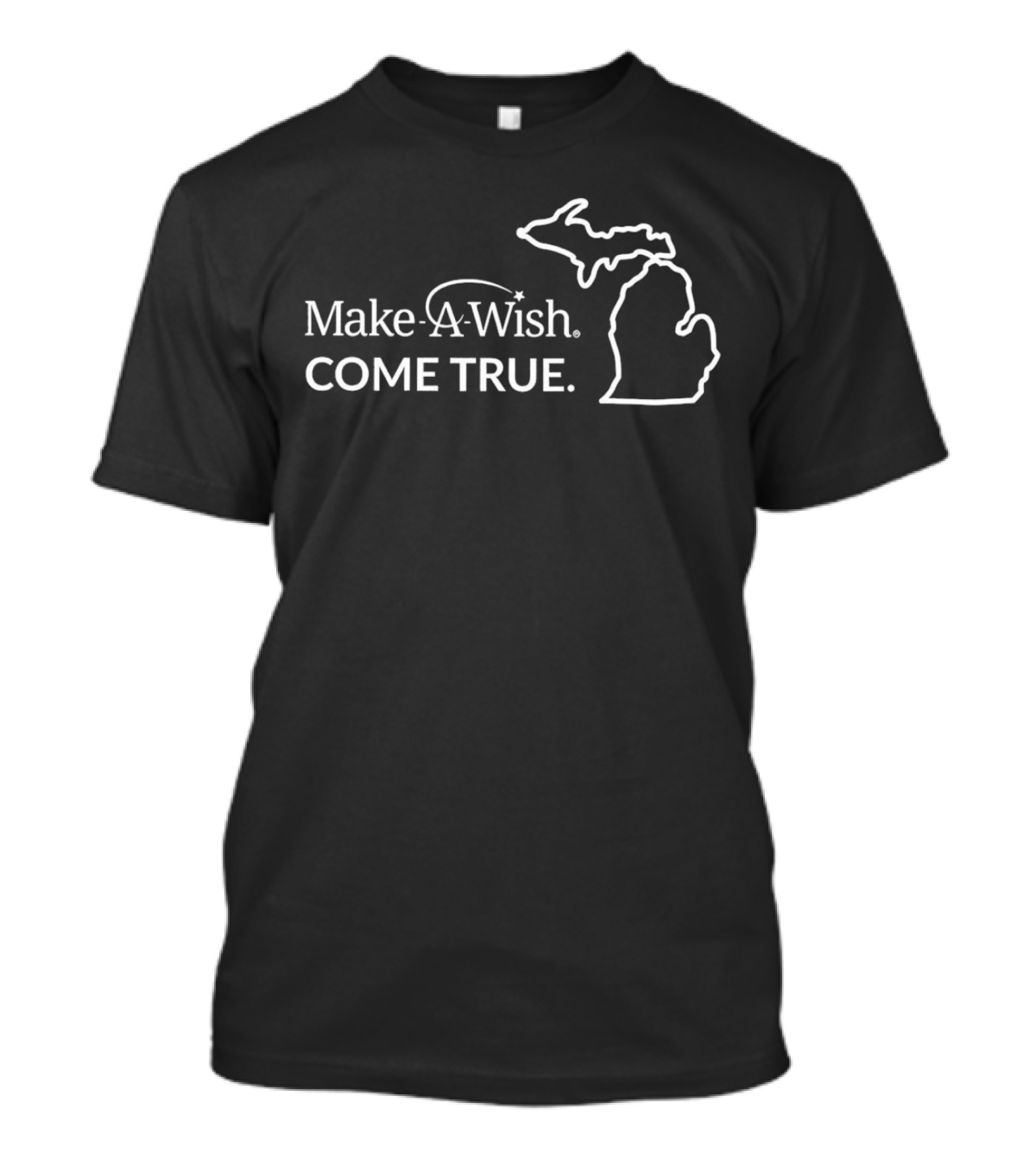 Make-A-Wish Come True Michigan Outline T-Shirt