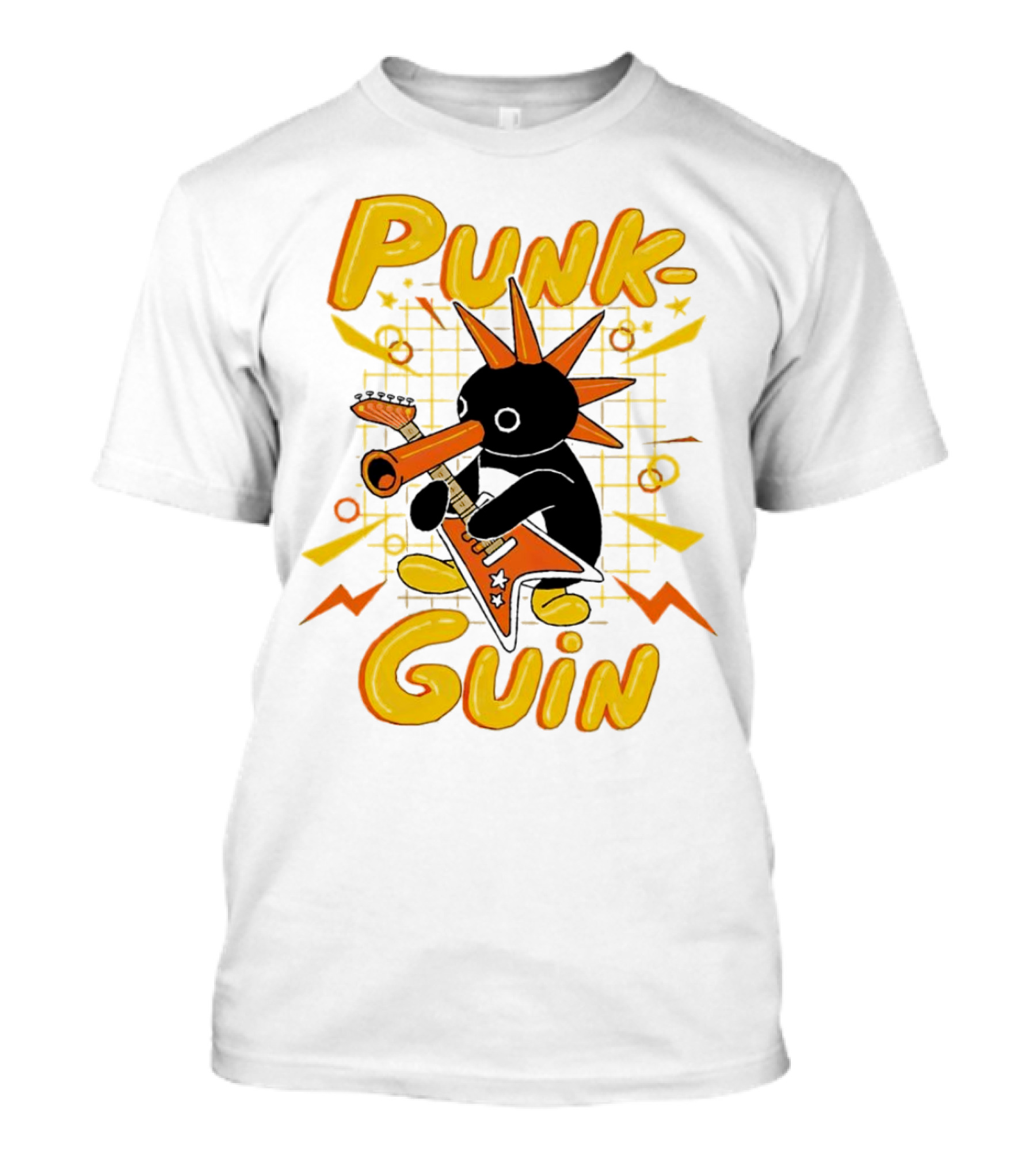 Punk-Guin Penguins Playing Musical Punk Guin T-Shirt