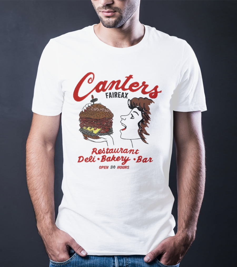 Canter's Deli Restaurant Bakery Bar Fairfax Los Angeles Open 24 Hours T-Shirt