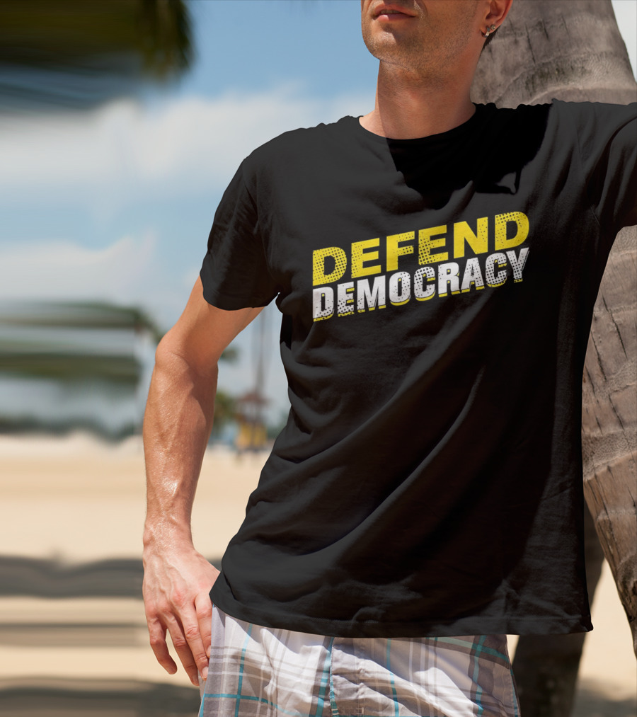 Defend Democracy Bold Vintage T-Shirt