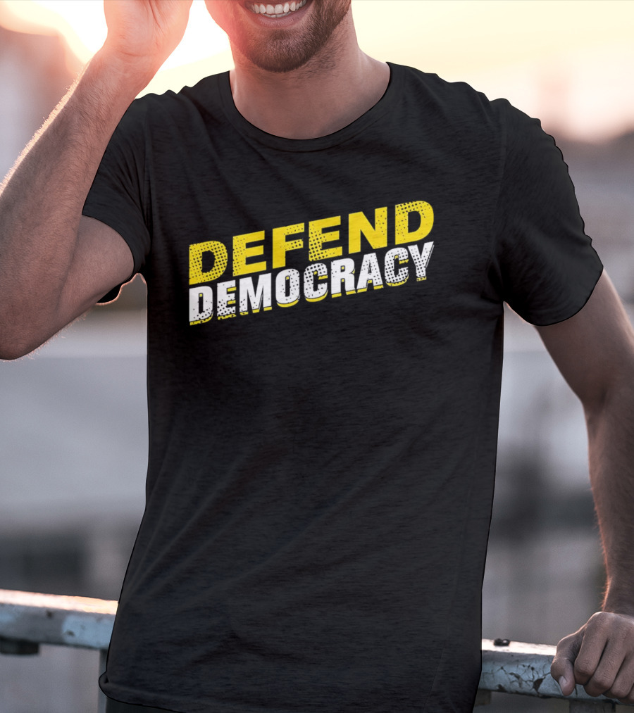 Defend Democracy Bold Vintage T-Shirt