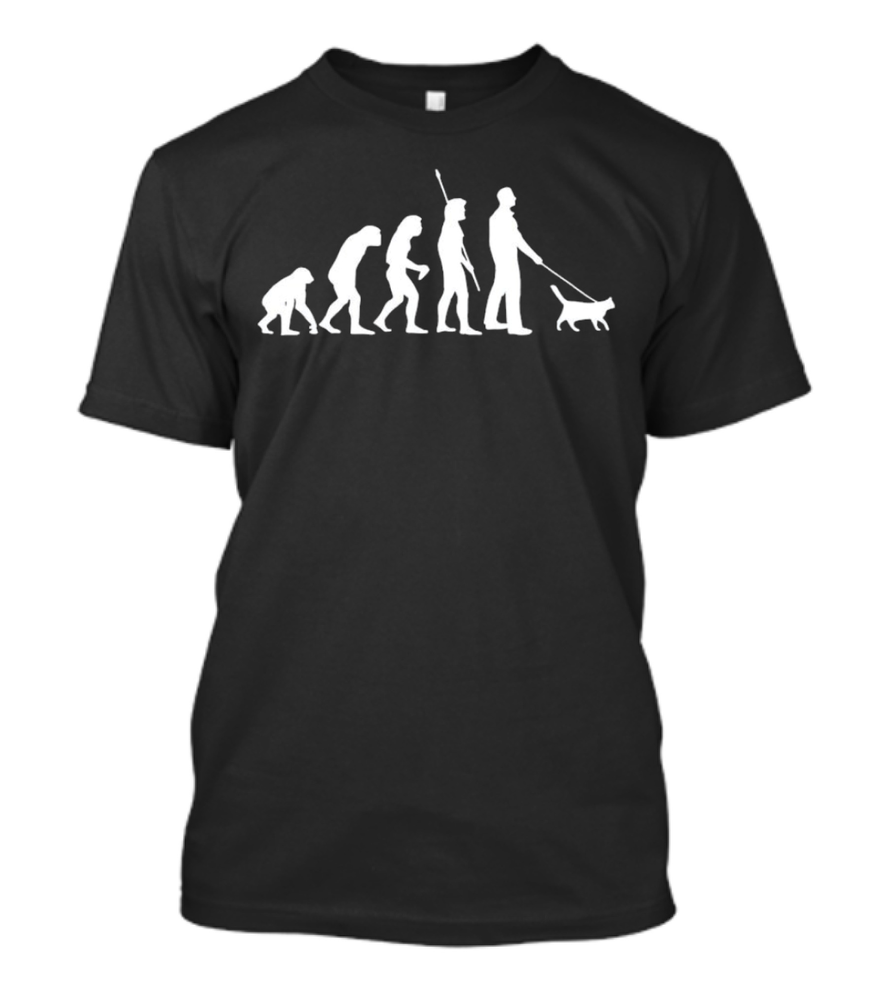 Cat Man Evolution Human Walking Cats T-Shirt