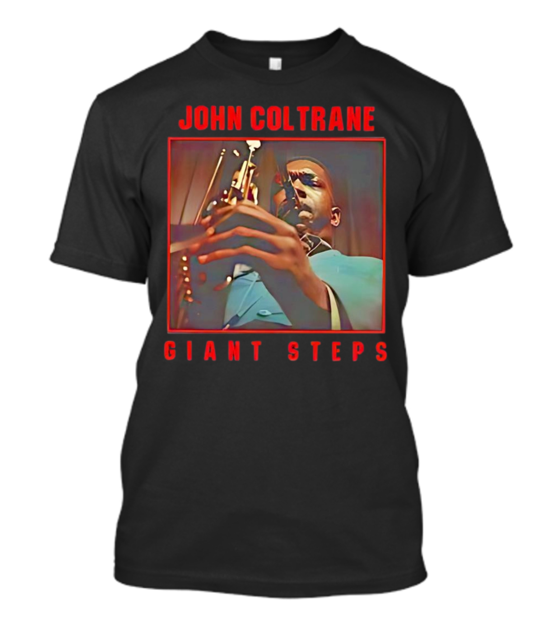 John Coltrane Giant Steps Album Cover Saxophone Iconic Jazz Image T-Shirt
