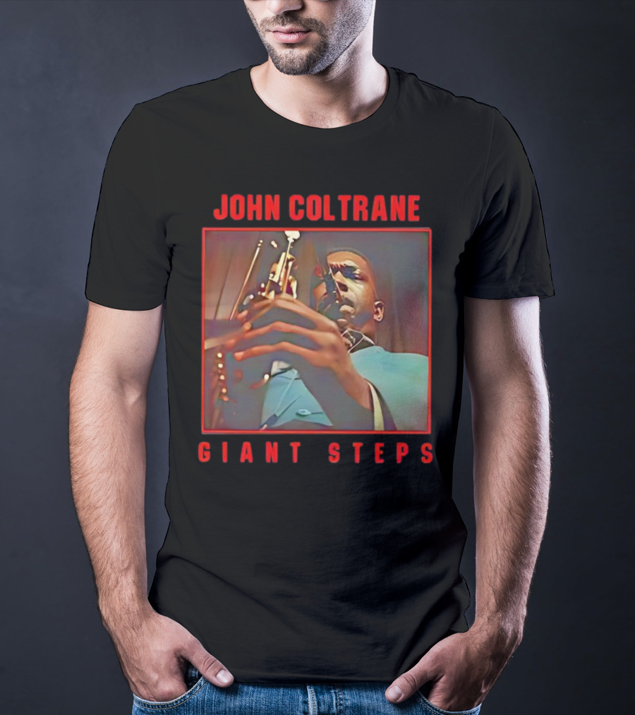 John Coltrane Giant Steps Album Cover Saxophone Iconic Jazz Image T-Shirt