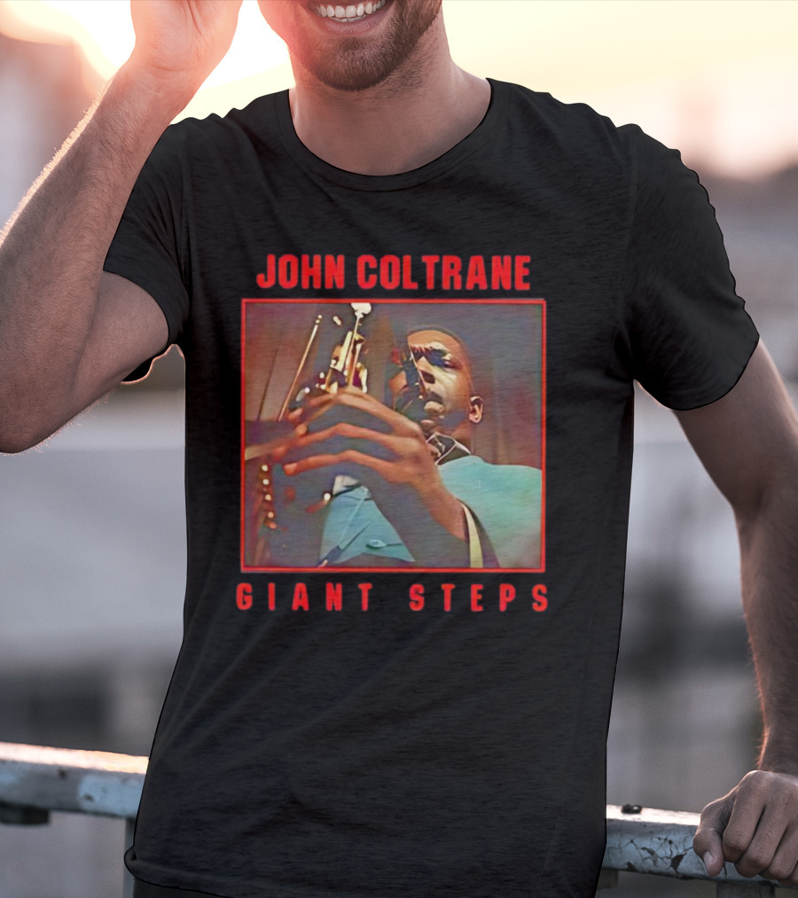 John Coltrane Giant Steps Album Cover Saxophone Iconic Jazz Image T-Shirt