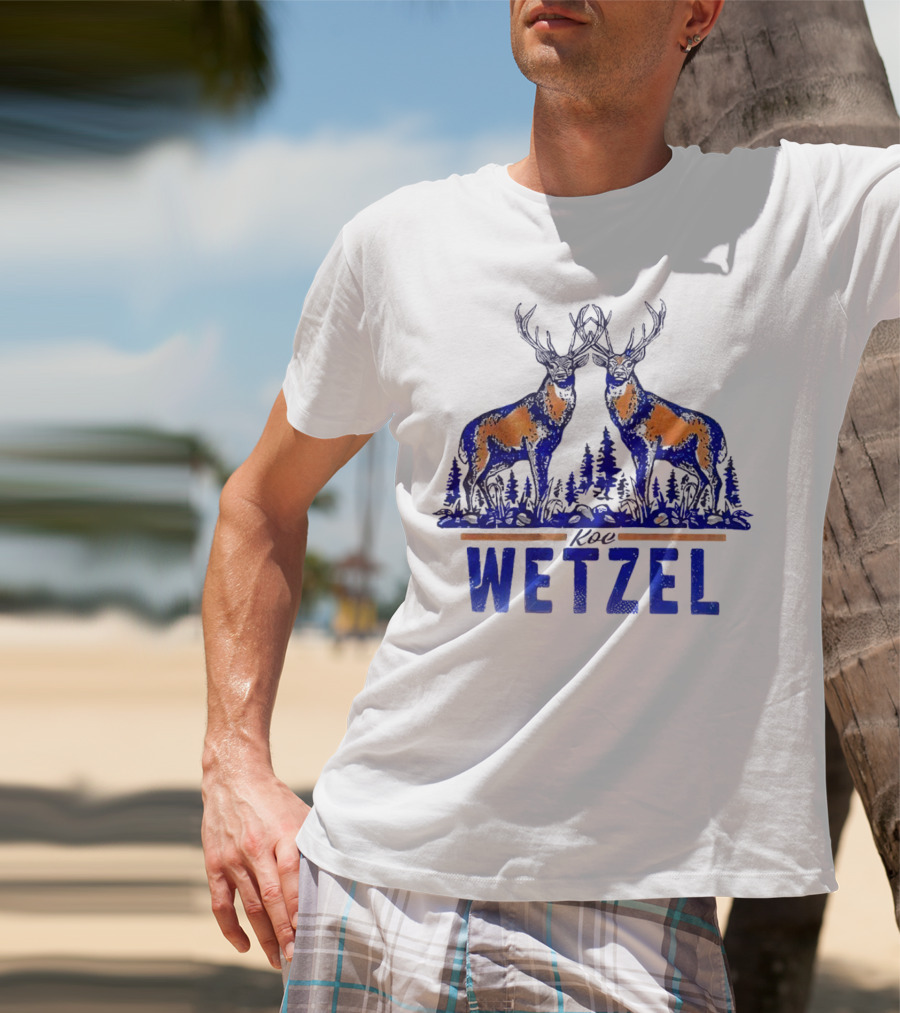 Koe Wetzel Double Deer Forest Blue Orange T-Shirt