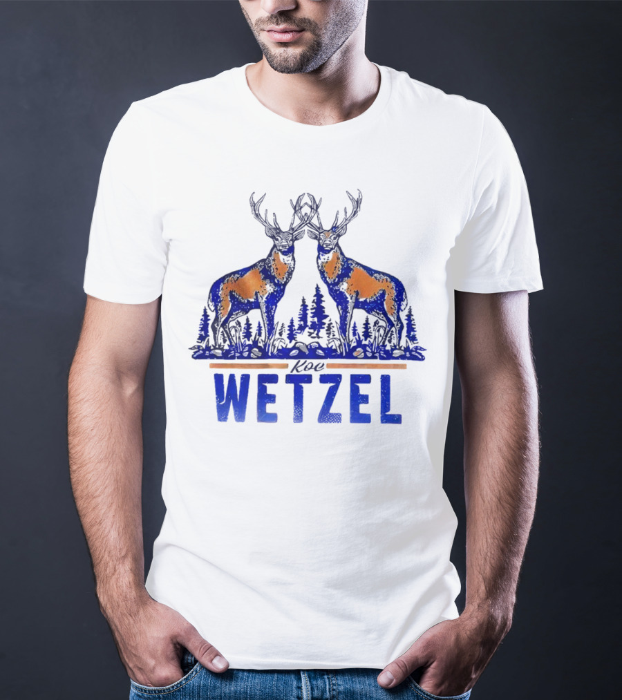 Koe Wetzel Double Deer Forest Blue Orange T-Shirt