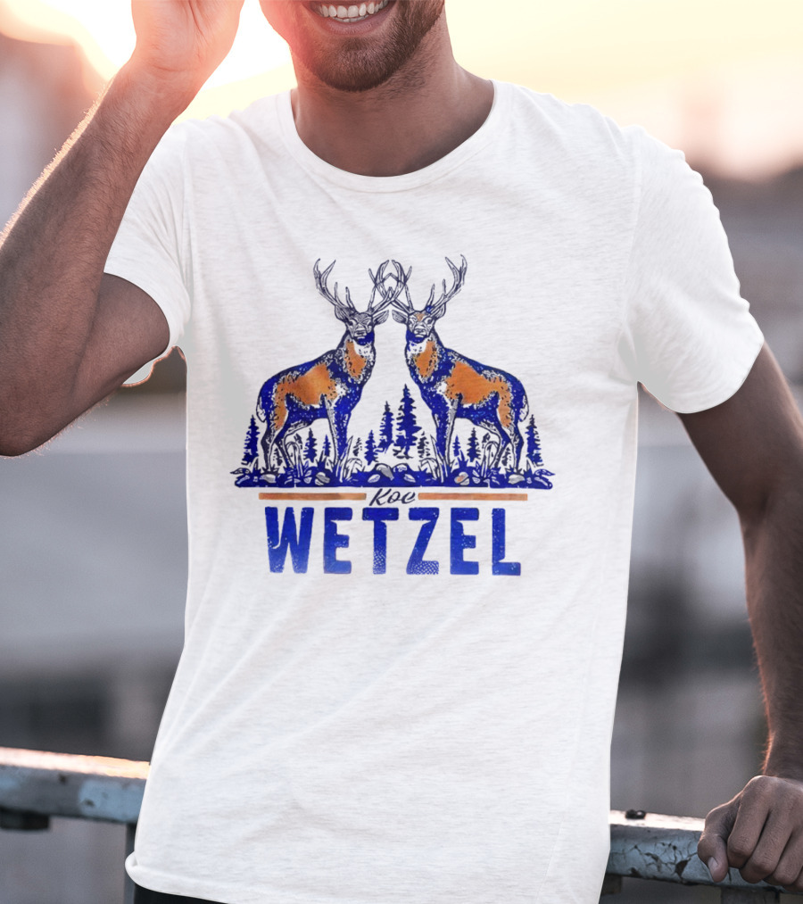 Koe Wetzel Double Deer Forest Blue Orange T-Shirt