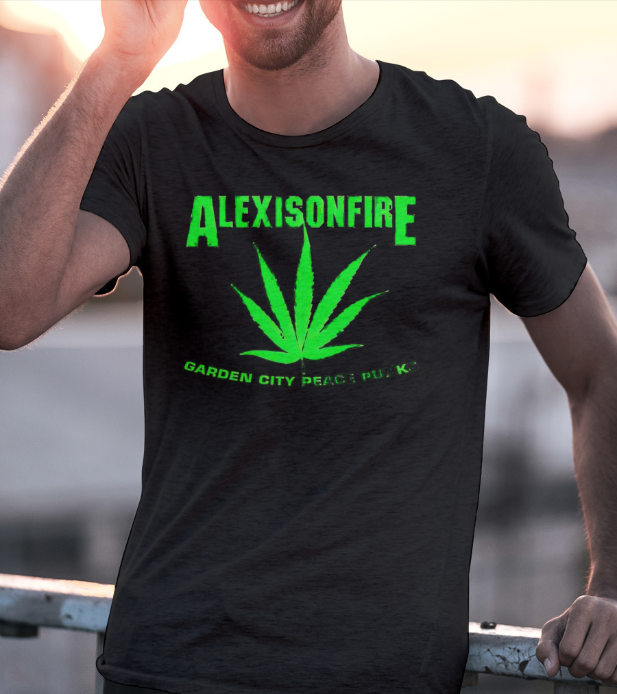 Alexisonfire Garden City Peace Punks Green Leaf T-Shirt