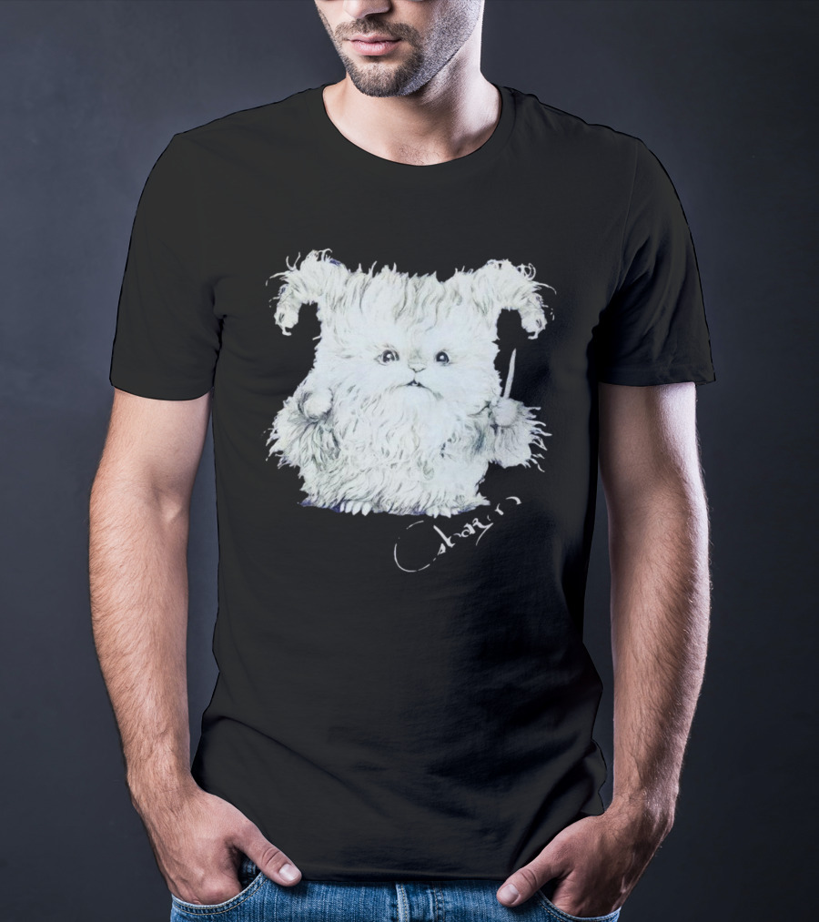 Charm White Furry Creature With Knife T-Shirt