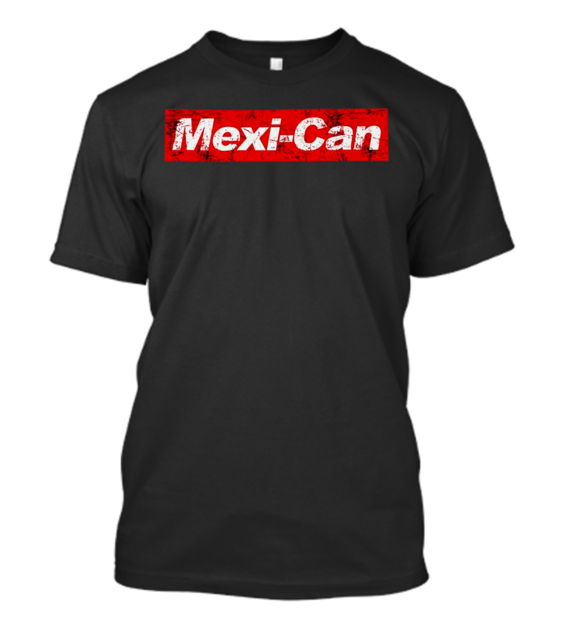 Mexi-Can Bold Red Grunge Style Typography T-Shirt