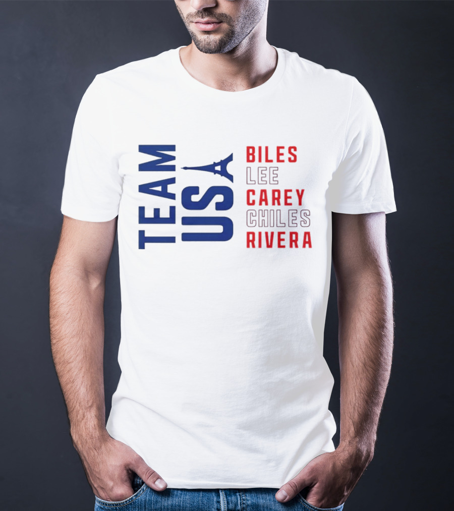 Team USA Biles Lee Carey Chiles Rivera T-Shirt