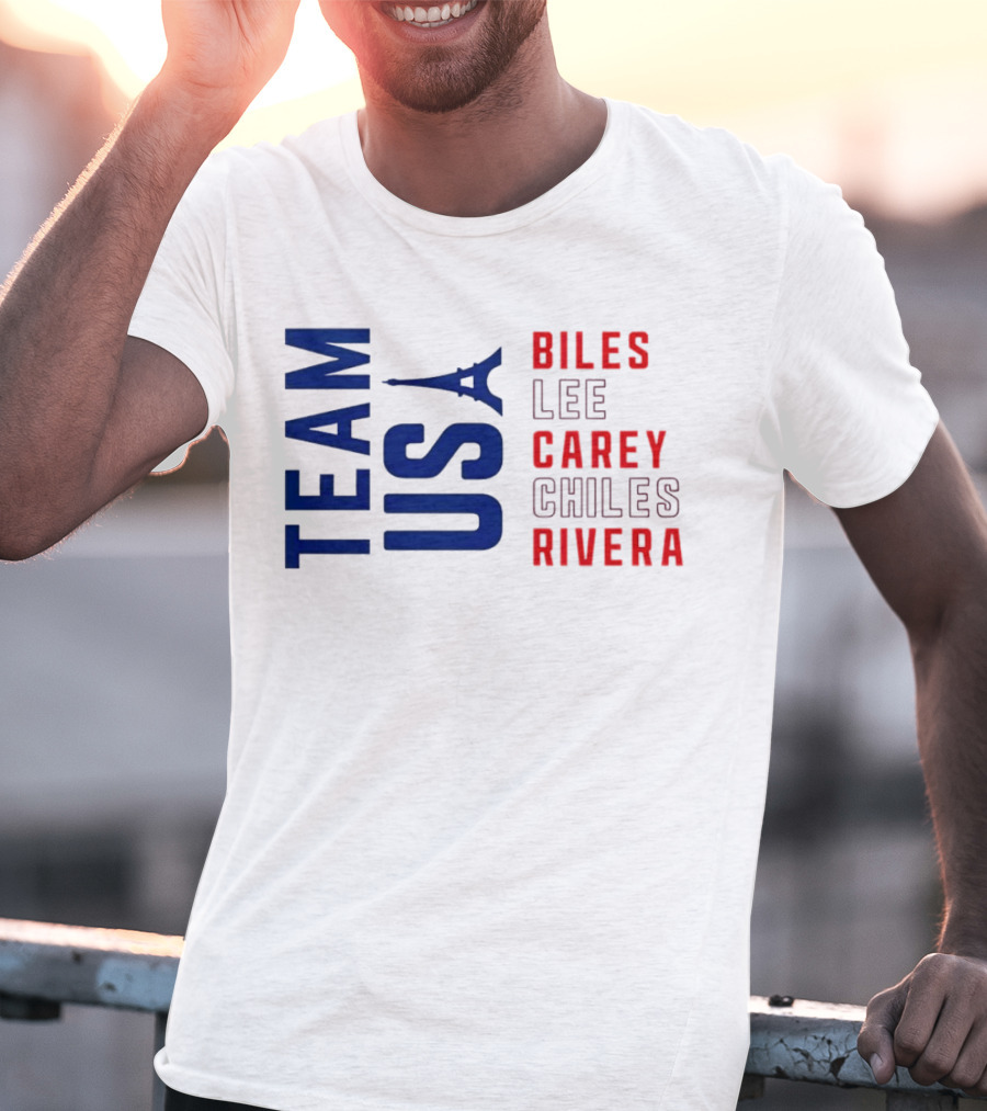 Team USA Biles Lee Carey Chiles Rivera T-Shirt