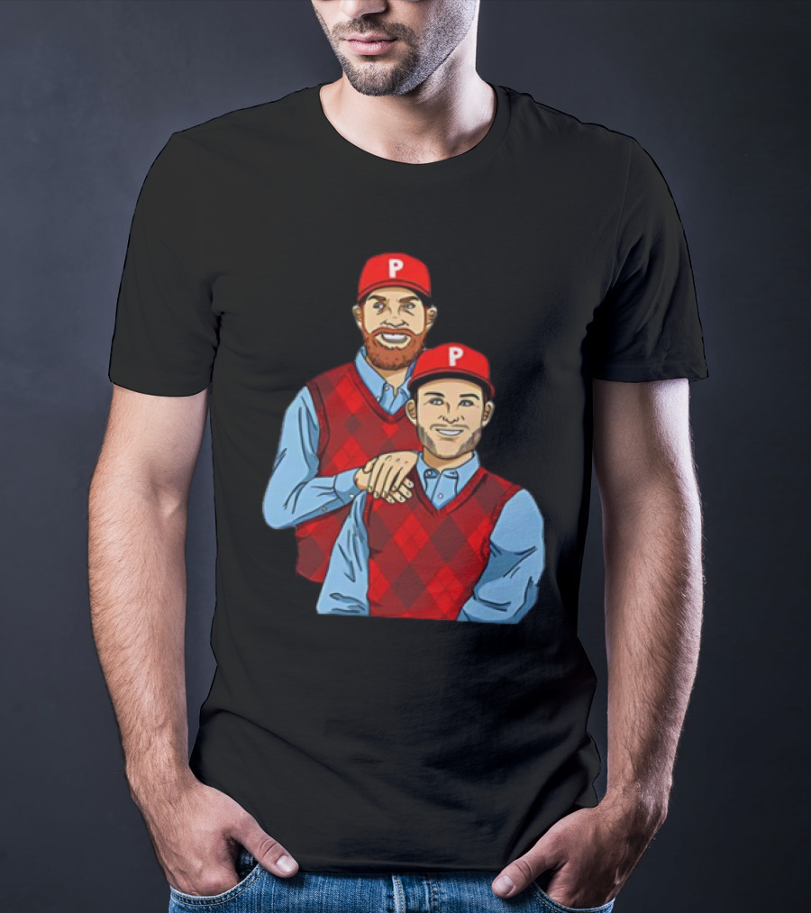 Phillies Step Brothers Movie Parody With Red Caps And Argyle Sweaters T-Shirt