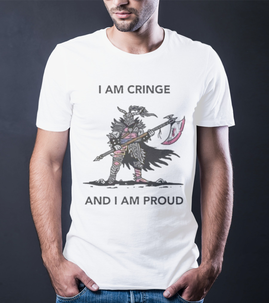I Am Cringe And I Am Proud Warrior With Scythe T-Shirt