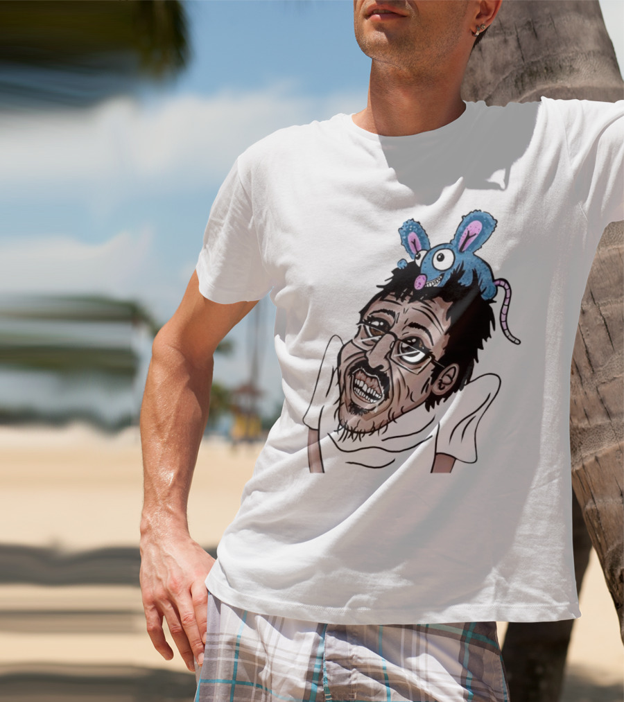 Ricky Berwick With Cartoon Rat On Head T-Shirt