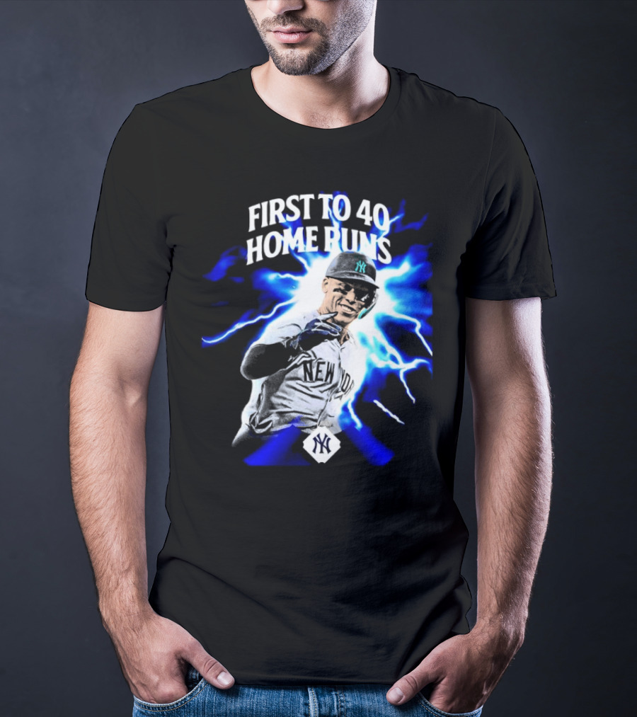 First To 40 Home Runs Aaron Judge New York Yankees T-Shirt