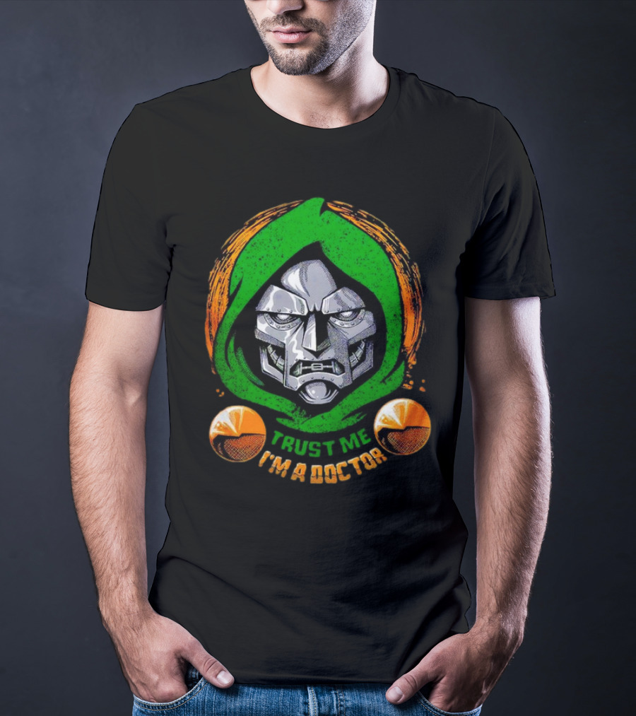 Doctor Doom Trust Me I'm A Doctor Villain Face Mask T-Shirt
