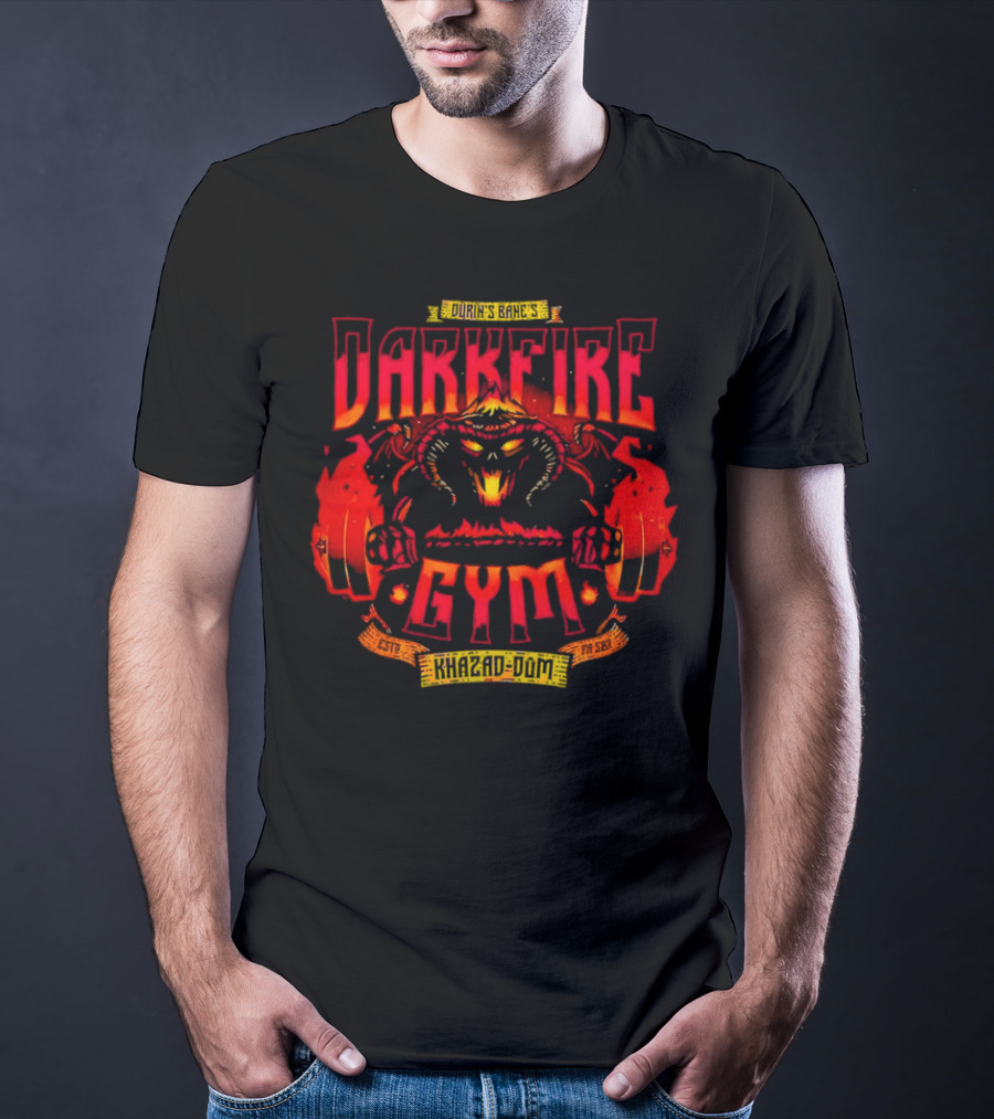 Durin’s Bane Darkfire Gym Khazad-Dum Lord Of The Rings Fitness T-Shirt