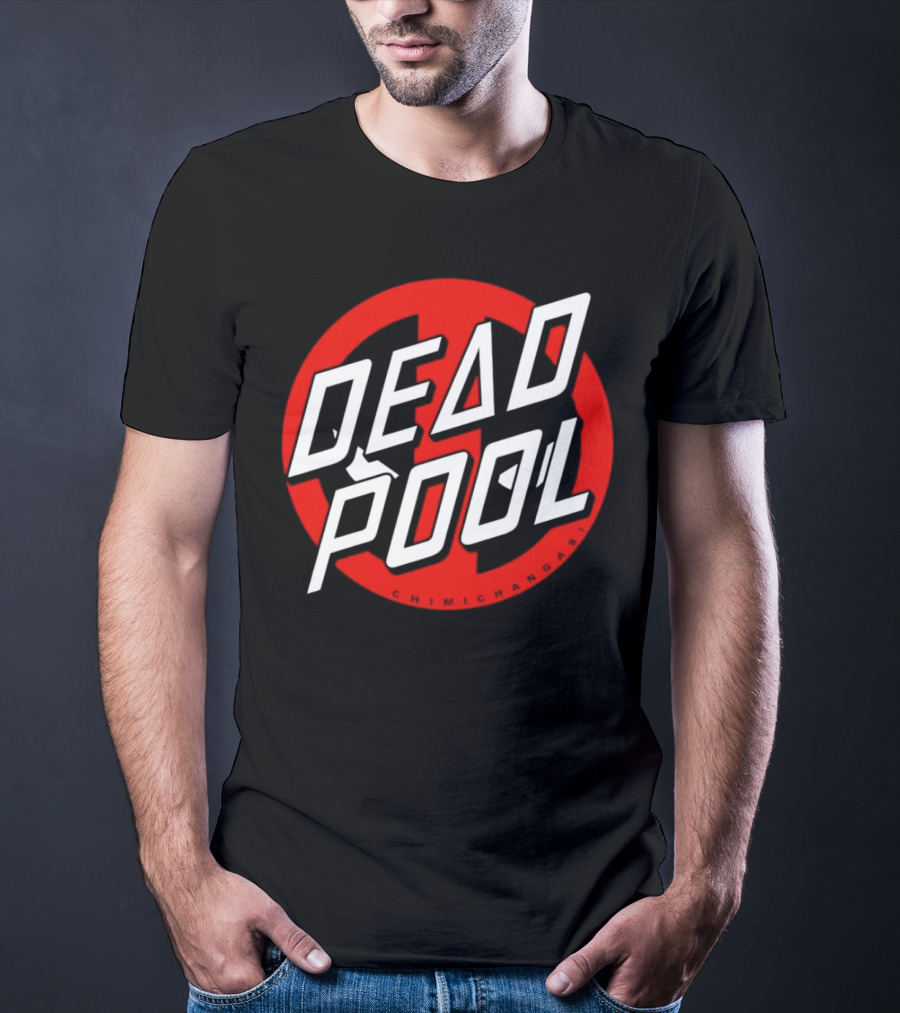 Deadpool X Santa Cruz Santapool Chimichangas Logo Red Circle T-Shirt