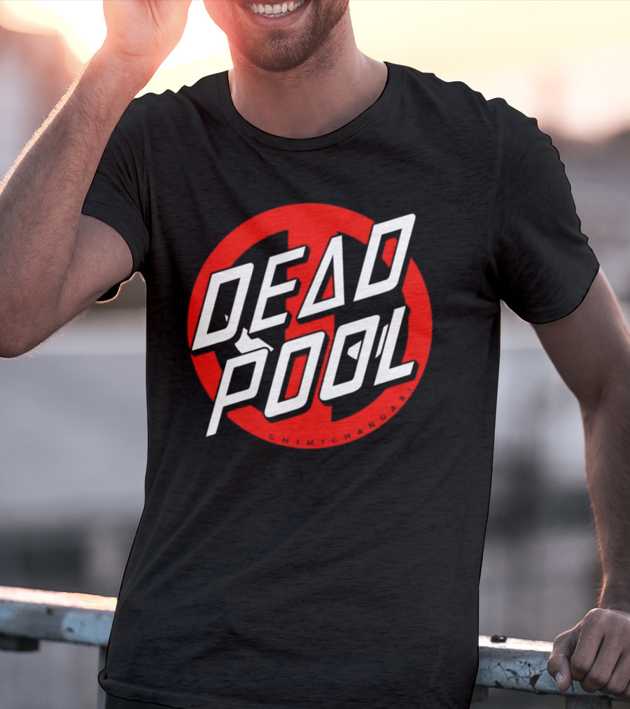 Deadpool X Santa Cruz Santapool Chimichangas Logo Red Circle T-Shirt
