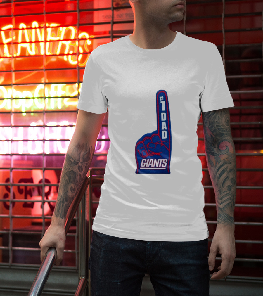 1 Dad Giants New York Giants Happy Father’s Day T-Shirt