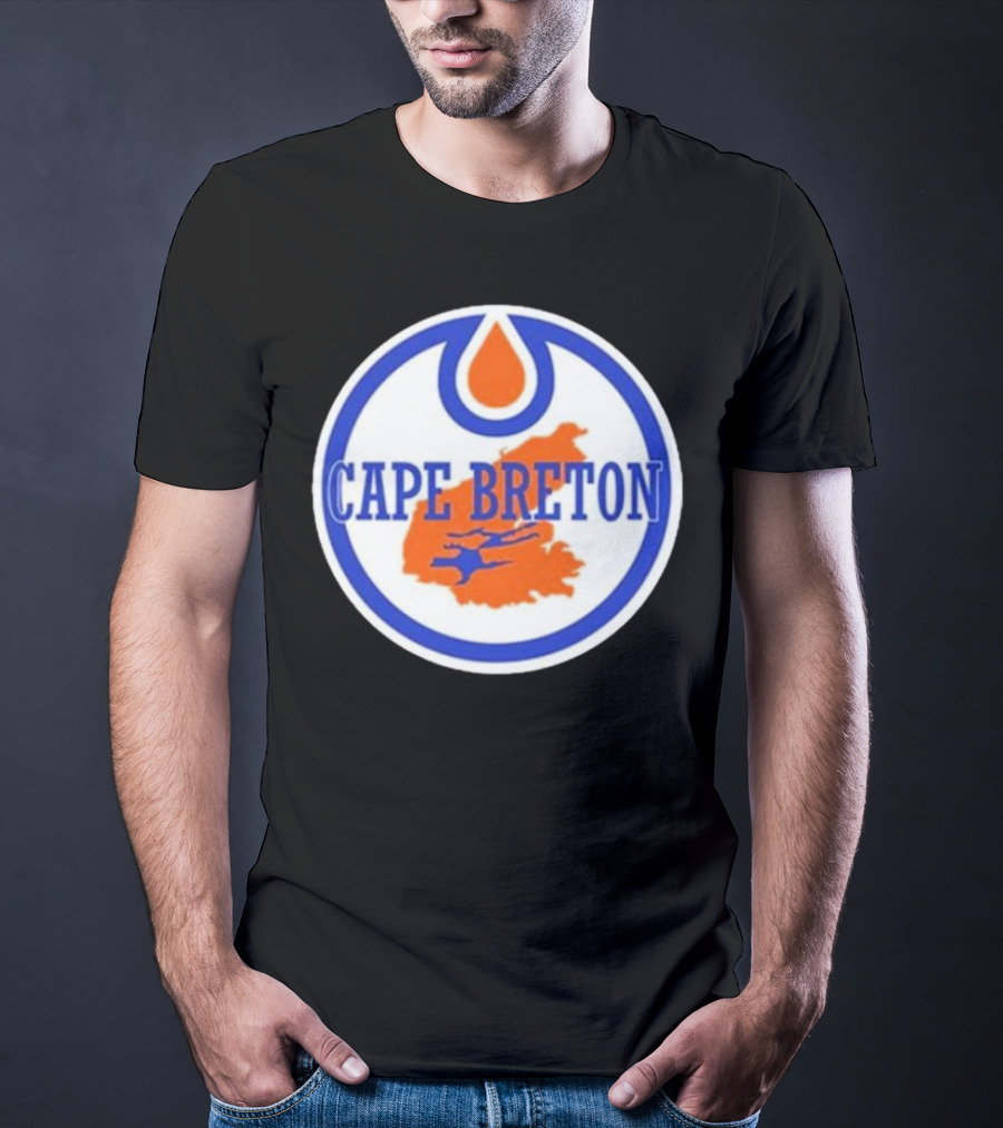 Cape Breton Oilers Hockey Logo Map T-Shirt