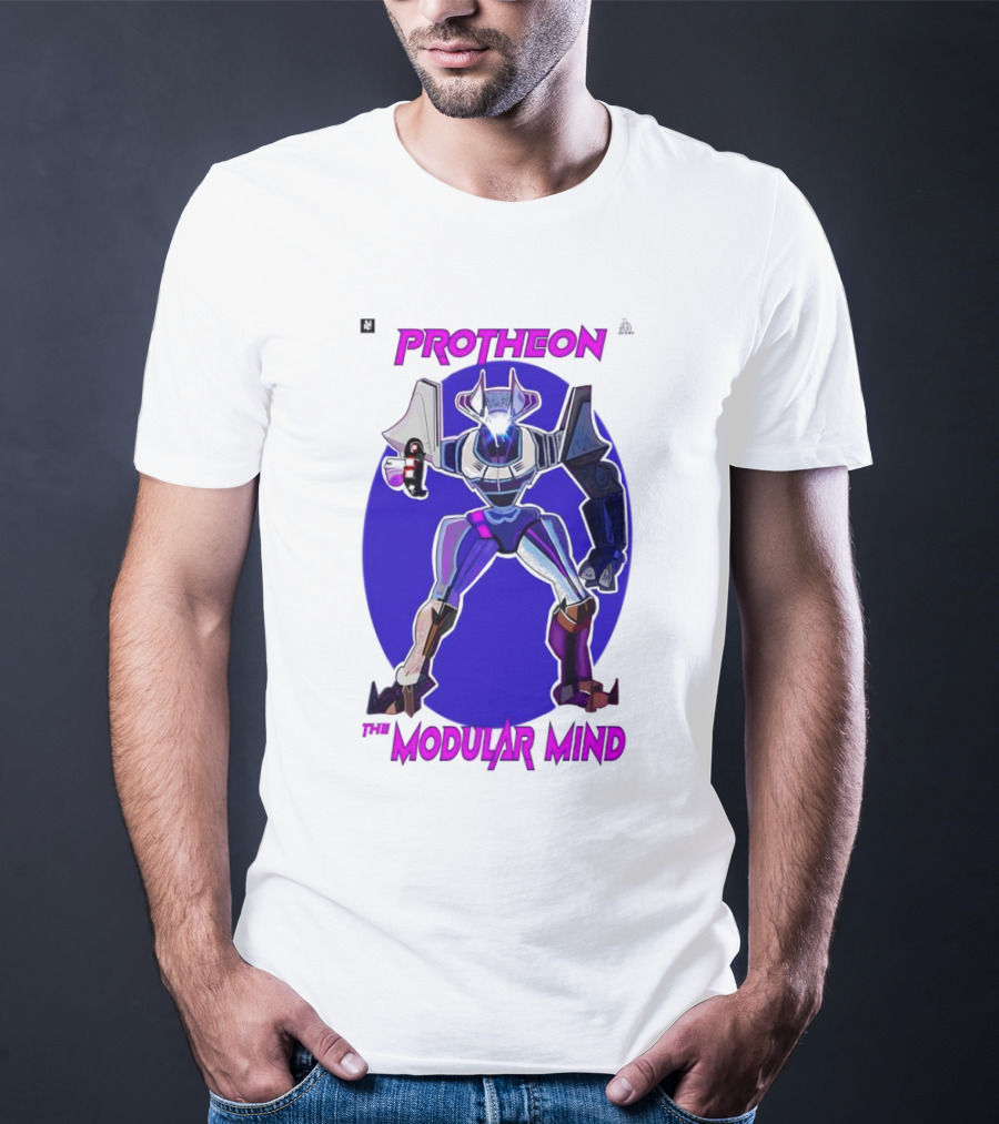 Protheon The Modular Mind Robot Character Purple Armor T-Shirt
