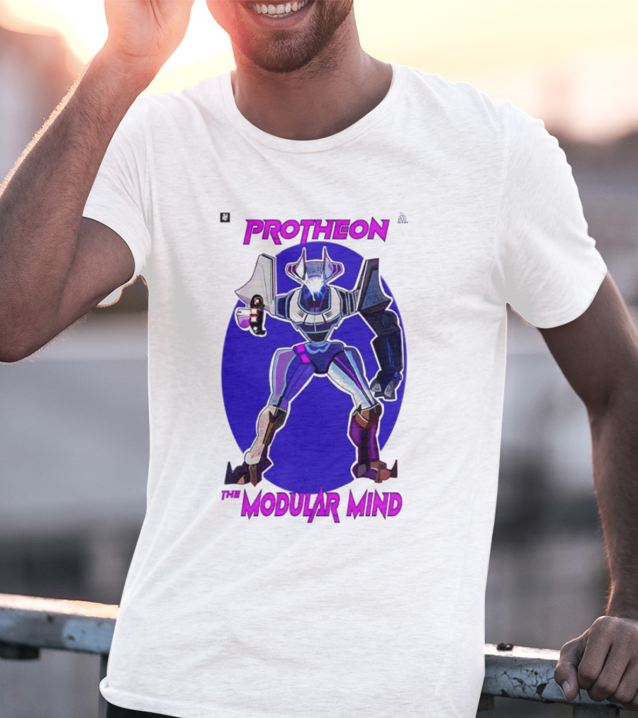 Protheon The Modular Mind Robot Character Purple Armor T-Shirt