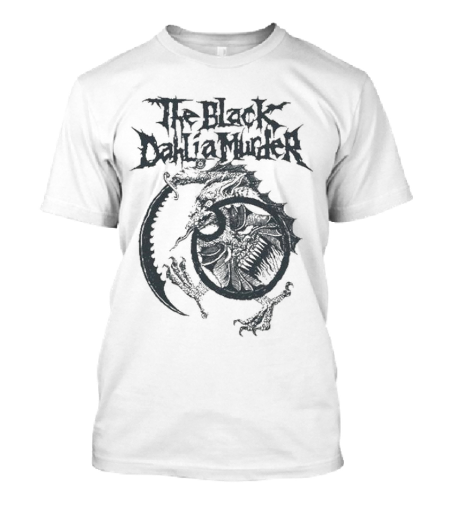 The Black Dahlia Murder Shield Demon Graphic White T-Shirt