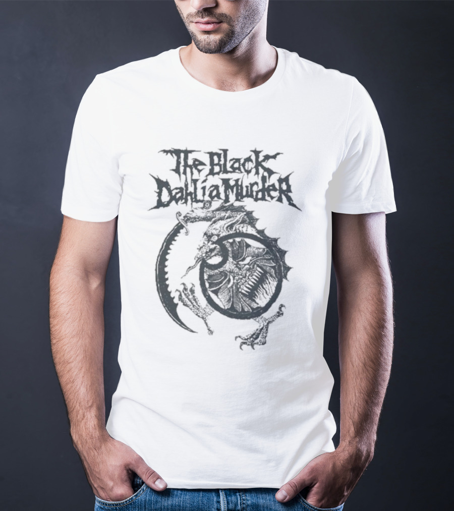 The Black Dahlia Murder Shield Demon Graphic White T-Shirt