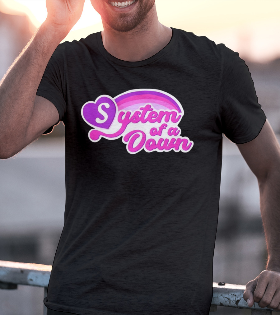 System Of A Down Rainbow Heart T-Shirt
