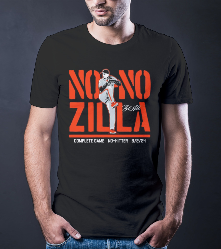 Blake Snell No No Zilla Complete Game No-Hitter 8/2/24 Signature T-Shirt