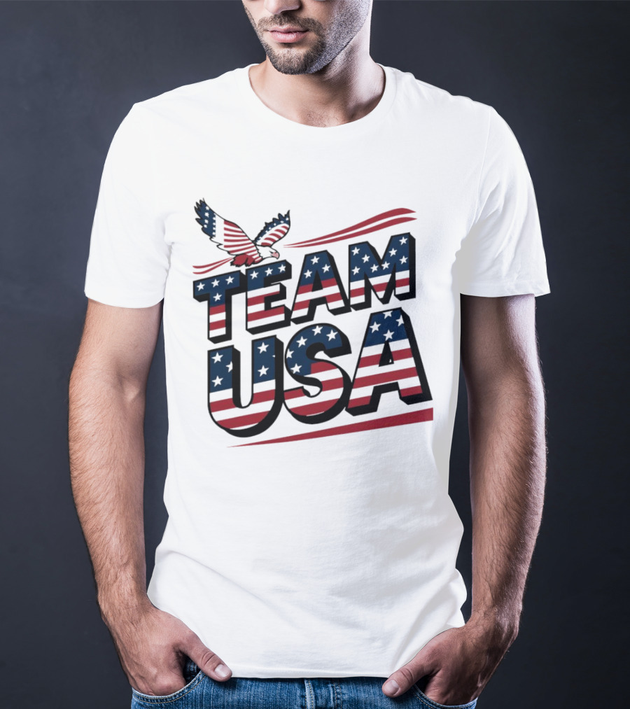 Team USA Eagle Flag Patriotic T-Shirt