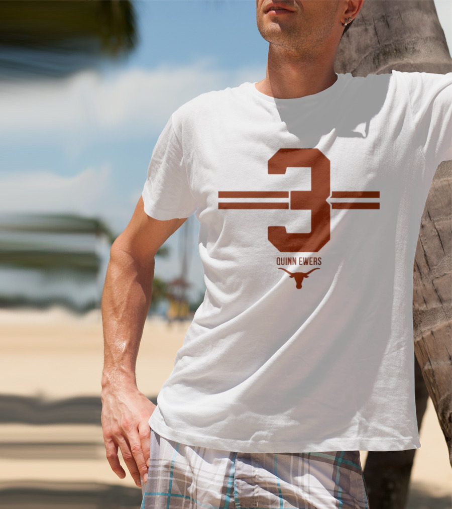 Quinn Ewers Texas Longhorns Number 3 T-Shirt