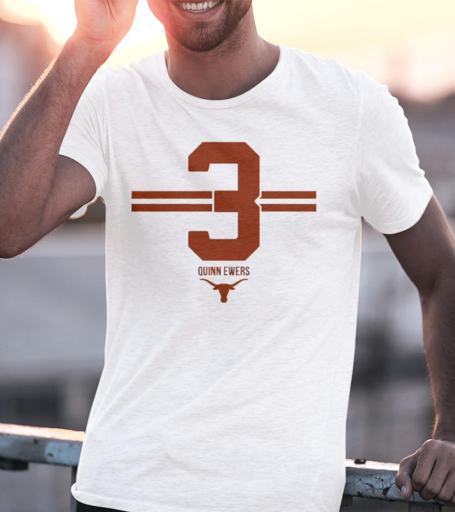 Quinn Ewers Texas Longhorns Number 3 T-Shirt