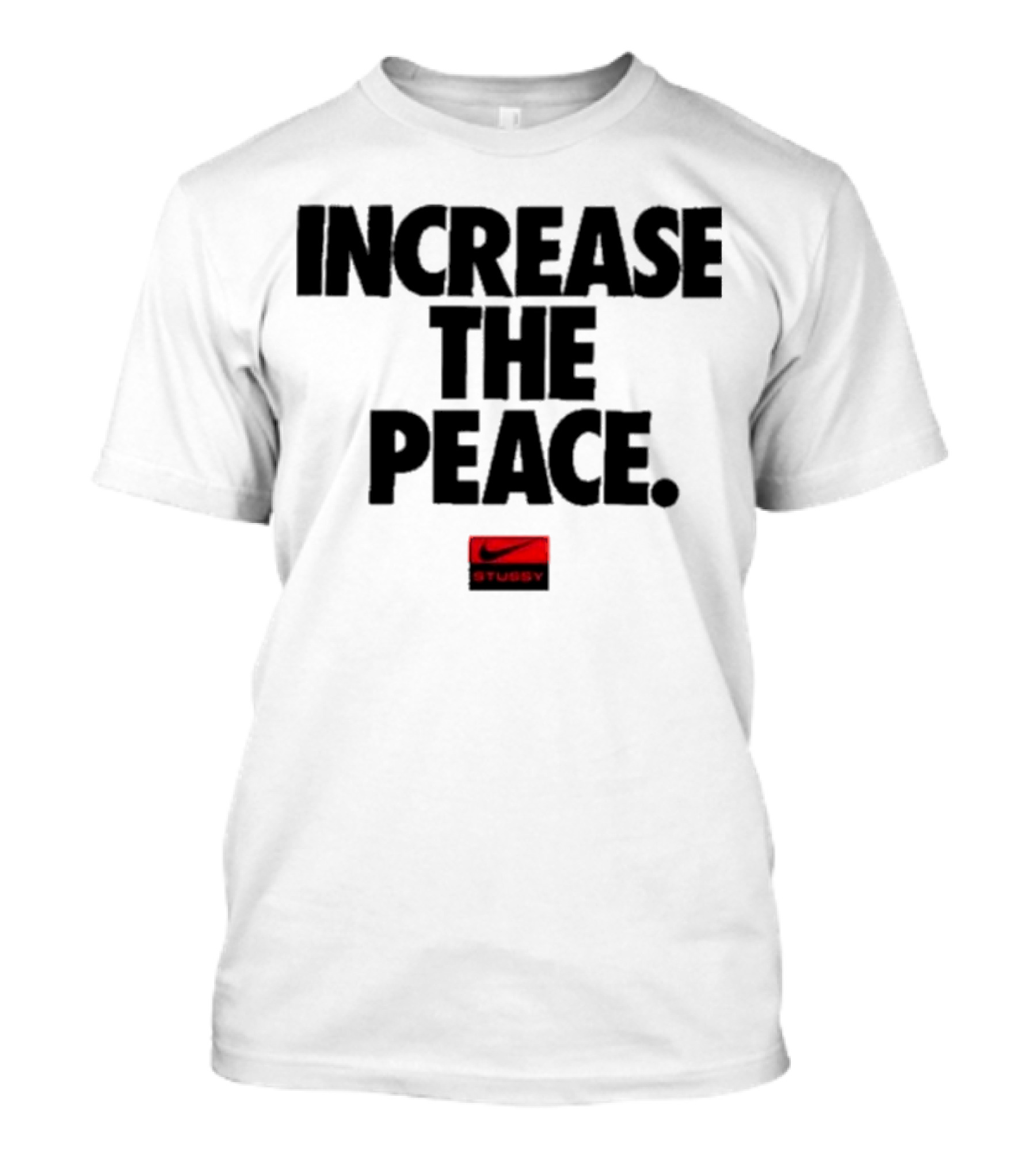 Increase The Peace Stussy Red Swoosh T-Shirt