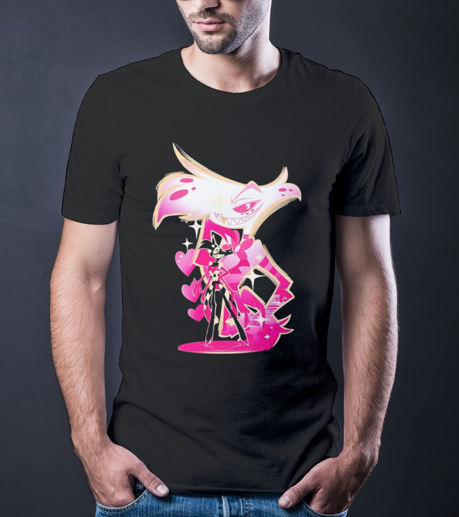 Angel Dust And Alastor Design Hazbin Hotel Series T-Shirt