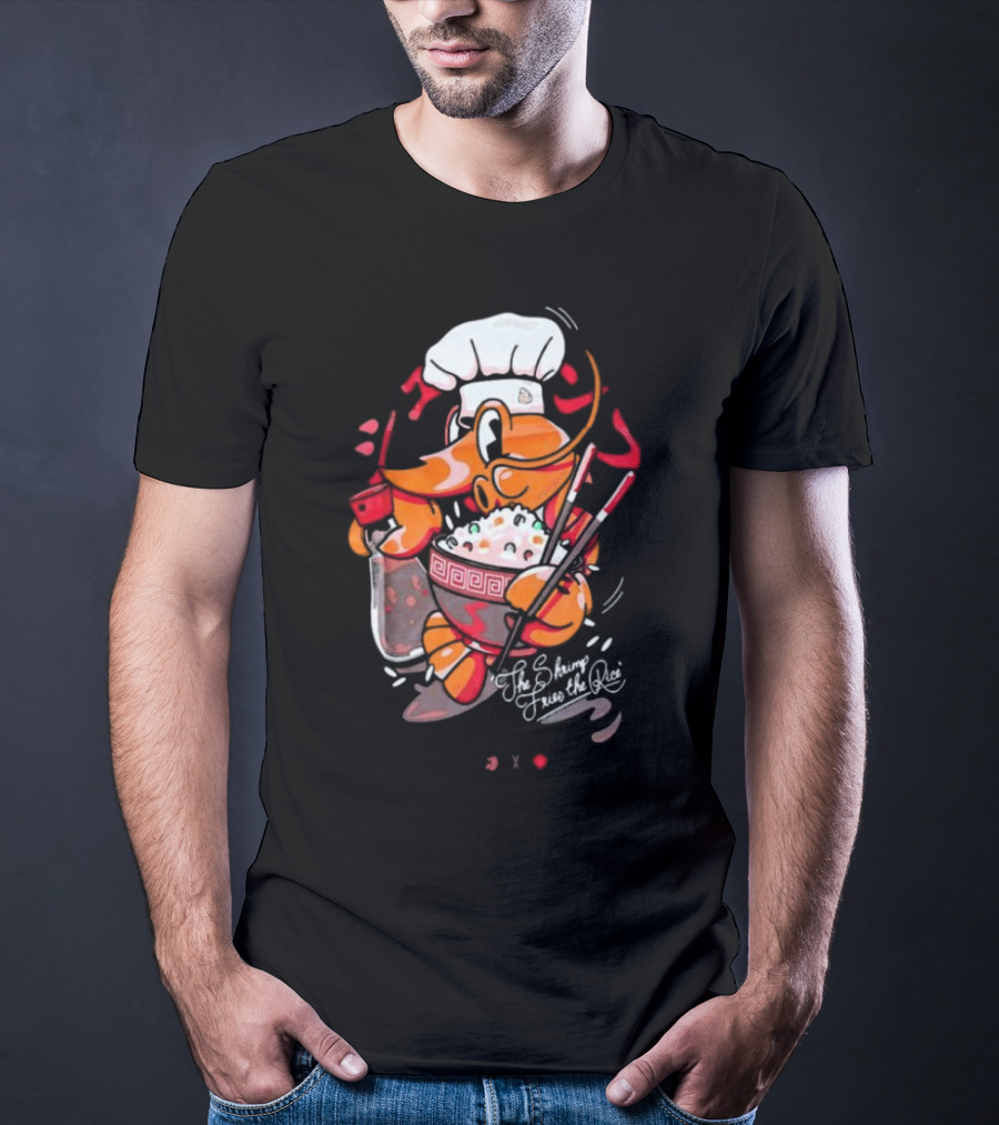 The Shrimp Fried Rice Chef With Chopsticks And Soda Cup T-Shirt