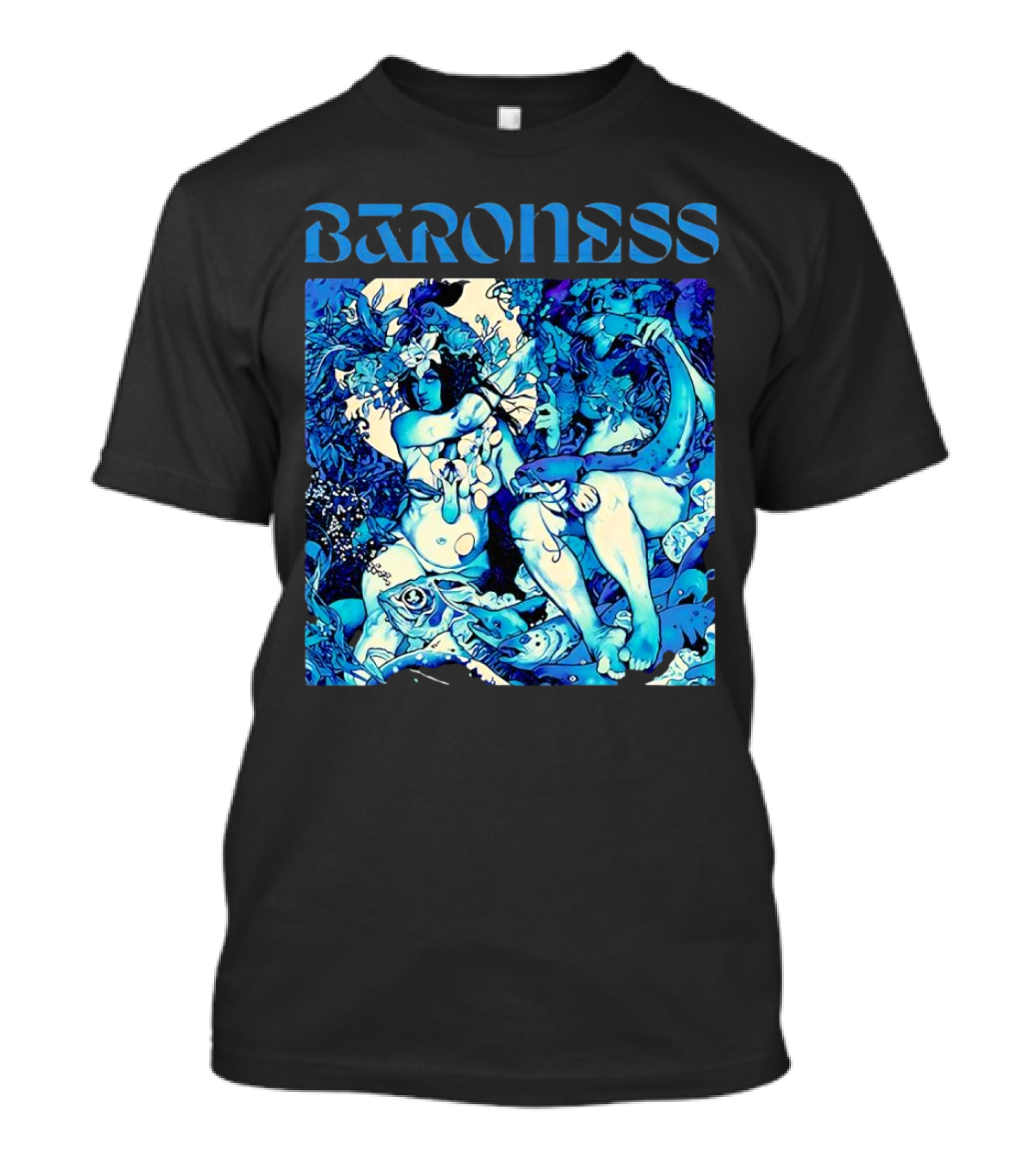 Baroness Blue Record Psychedelic Mythical Scene T-Shirt