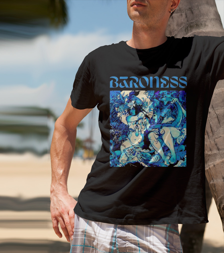 Baroness Blue Record Psychedelic Mythical Scene T-Shirt