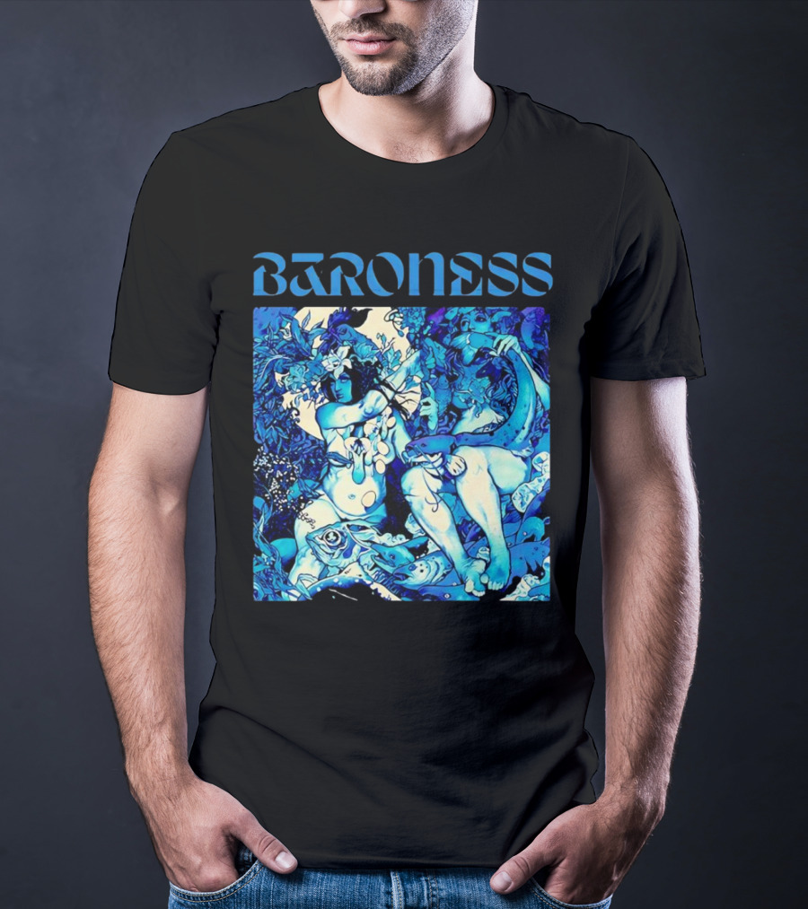 Baroness Blue Record Psychedelic Mythical Scene T-Shirt
